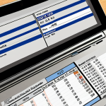 **Image:** A detailed financial statement analysis workspace. Consider displaying Pakistani Rupees (PKR) currency symbols and using a layout that resonates with Urdu reading direction (right-to-left). Focus on tables, charts, and key ratios that signal careful credit risk evaluation, and potentially a calculator in the scene.