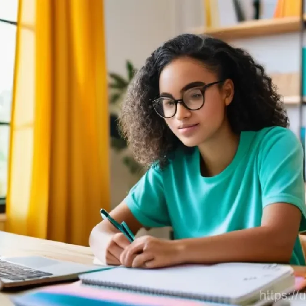 신용분석사 시험 합격 후기 - **Prompt:** A young adult, dressed in comfortable, modest casual wear, is seated at a brightly lit, ...