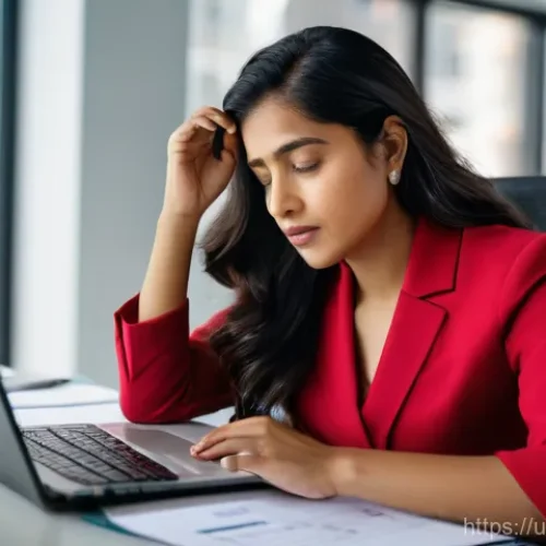 신용분석사 직무 적합성 테스트 - **Prompt:** "A focused Credit Analyst, a woman of South Asian descent, sits at a modern, bright offi...