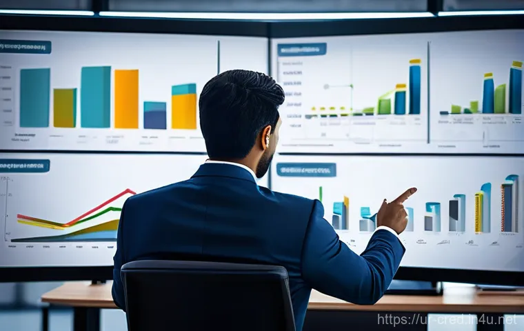 신용분석사 직무 적합성 테스트 - **Prompt:** "A focused Credit Analyst, a woman of South Asian descent, sits at a modern, bright offi...